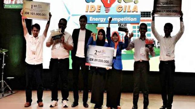 President University menjadi runner up di ajang Pertamina Ide Gila Energy Competition 2017. (Dok. Jababeka)