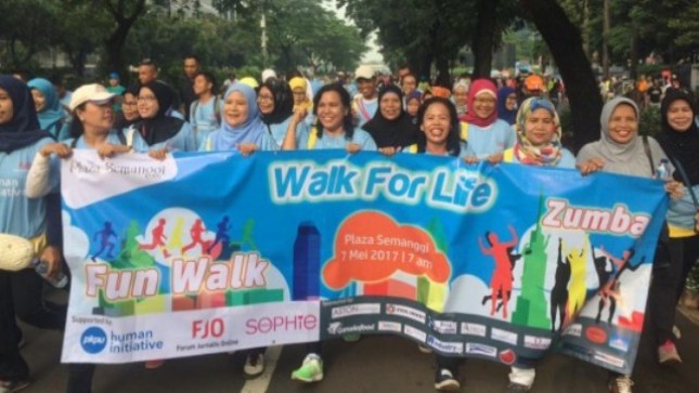 Jalin Kemitraan, FJO dan PKPU Gelar Fun Walk 2017 yang diikuti ratusan warga Jakarta