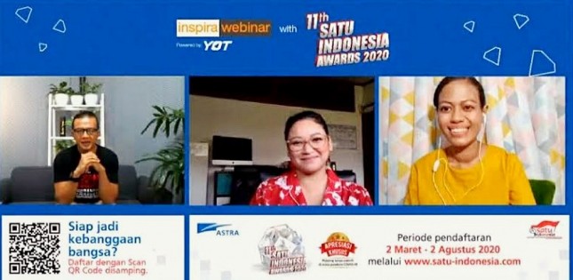 Webinar Bertema “Jadi UMKM Juara” yang Diadakan oleh Semangat Astra Terpadu Untuk (SATU) Indonesia Awards 2020