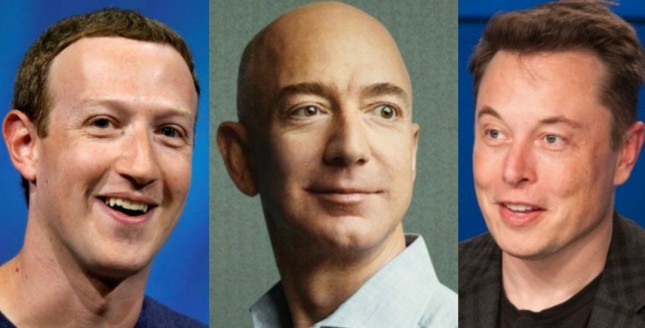 Pemilik Facebook, CEO Amazon, CEO Tesla