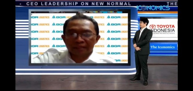 M.Kuncoro Wibowo, Direktur Utama PT Bhanda Ghara Reksa (Persero) saat diskusi daring Iconomics Virtual Award Best Ceo 2020