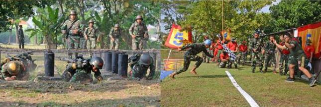 Prajurit Yonif 3 Marinir Juara Umum Olah Raga Militer Batlyon Unggul