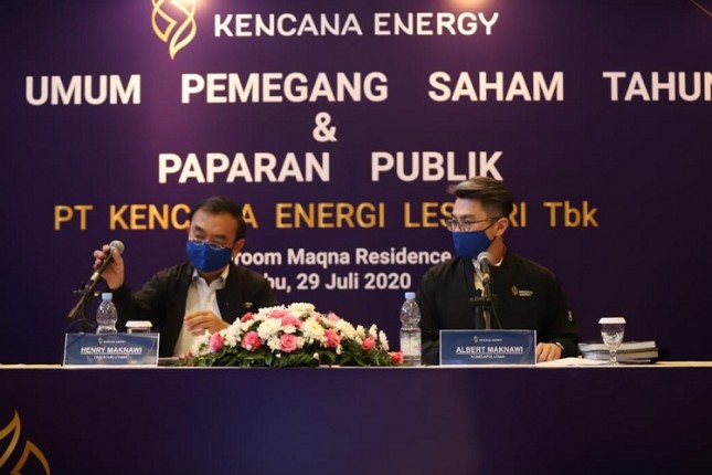 Suasana acara paparan publik PT Kencana Energy Lestari Tbk di Jakarta, Rabu (29/07/2020). (Foto: Humas Kencana Energy)
