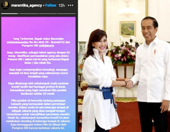 Klarifikasi Marantika Agency terkait Ike Muti dan Peemohonan Maaf Marantik Agency