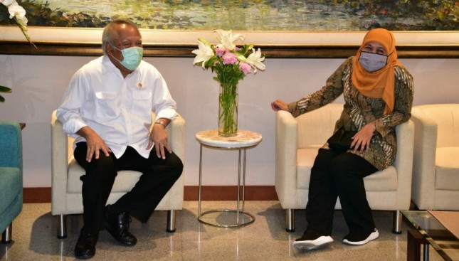 Menteri PUPR Basuki Hadimuljono terima kunjungan Gubernur Jatim