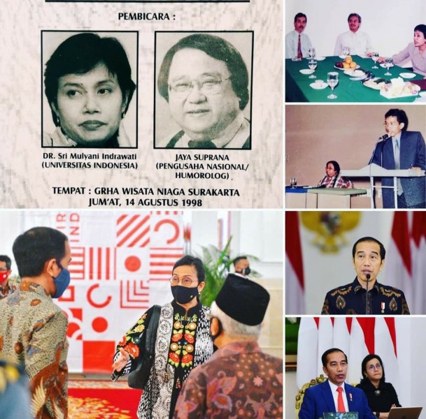 Presiden Jokowi dan Sri Mulyani 22 Tahun Lalu