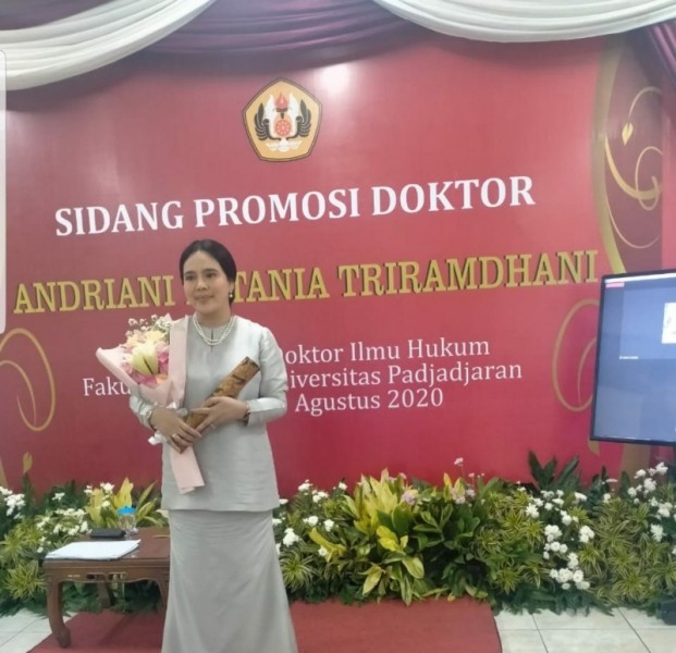 Andriani Latania Triramdhani peroleh Doktor Ilmu Hukum dari Universitas Padjajaran Bandung 