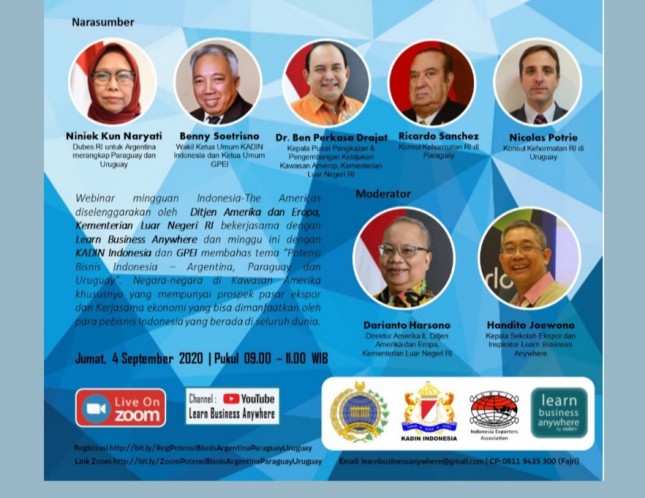 Seminar Daring “Potensi Bisnis Indonesia dengan Argentina, Paraguya dan Uruguay"
