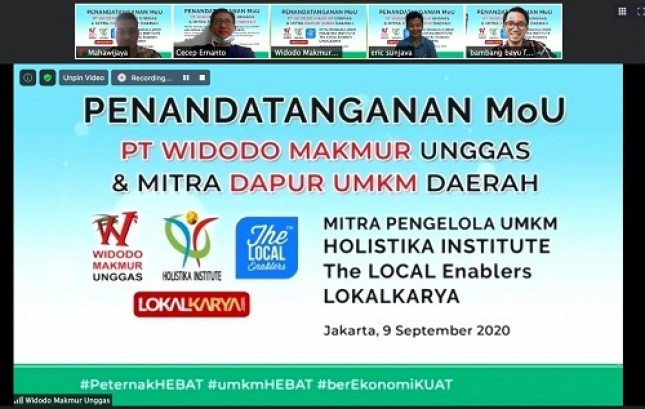  PT Widodo Makmur Unggas (WMU) dan Mitra UMKM Daerah menandatangani perjanjian kerjasama (MoU) guna mendukung penguatan 10.000 UMKM di Indonesia