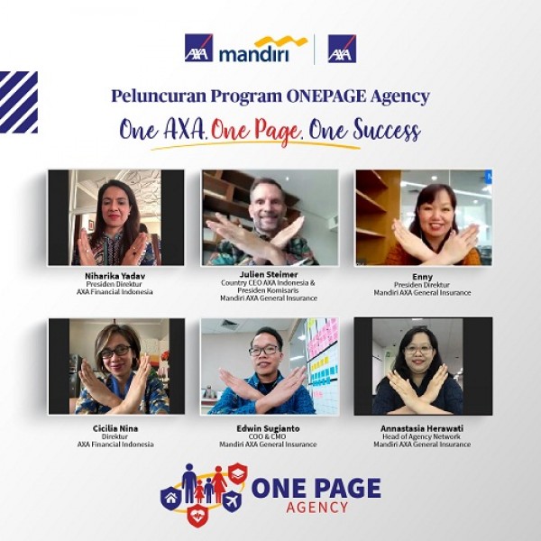 PT AXA Financial Indonesia (AFI) dan PT Mandiri AXA General Insurance (MAGI) melakukan kolaborasi dengan menghadirkan Program ONEPage Agency dengan tagline One AXA, One Page, One Success. 