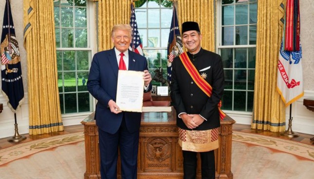Duta Besar Republik Indonesia untuk Amerika Serikat (AS) M. Lutfi menemui Presiden Donald Trump 