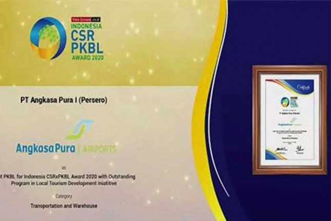 Angkasa Pura I - Penghargaan Indonesia CSR x PKBL Award 2020 (Photo by BUMN)