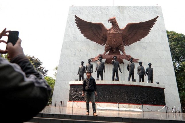 Monumen Pancasila Sakti di kawasan Lubang Buaya, Cipayung, Jakarta Timur