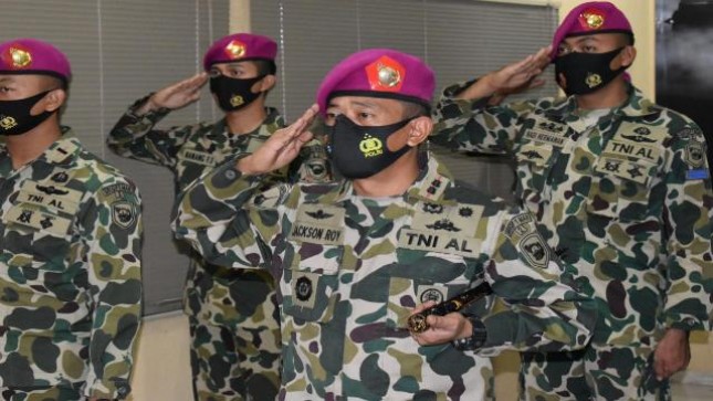  Letkol Marinir Jackson Roy Paliman Pauta Pimpin Upacara HUT TNI Secara Virtual