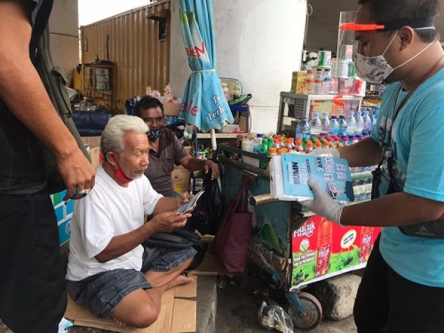 Lindungi Negeri Dari Covid-19, SATGAS Bencana BUMN DKI Jakarta Sebar 45.000 Masker Ke Masyarakat