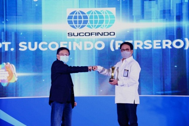 SUCOFINDO RAIH Penghargaan Global Branding & Marketing Award International Appreciation di Ajang BUMN Branding & Marketing Award 2020
