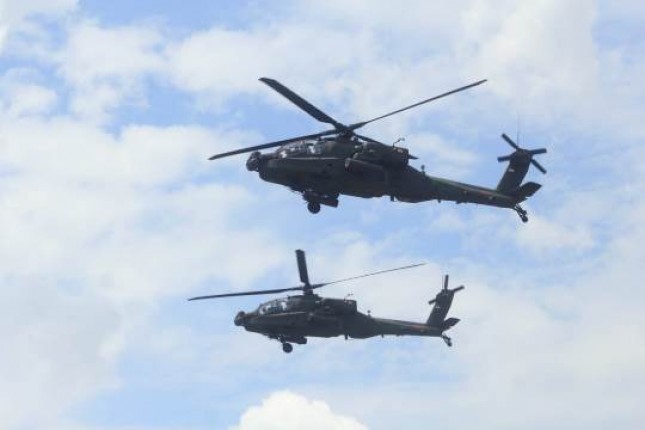 Tembakan Udara Helikopter Apache Belah Langit Martapura