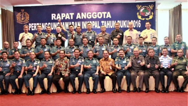 Rapat Anggota Pertanggungjawaban Induk Koperasi TNI Angkatan Laut (Inkopal) Tahun Buku 2016 di Jakarta, Rabu (24/5/2017). 