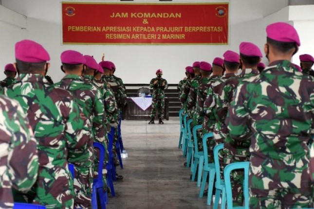 Prajurit Resimen Artileri 2 Marinir Surabaya Tingkatkan Kewaspadaan
