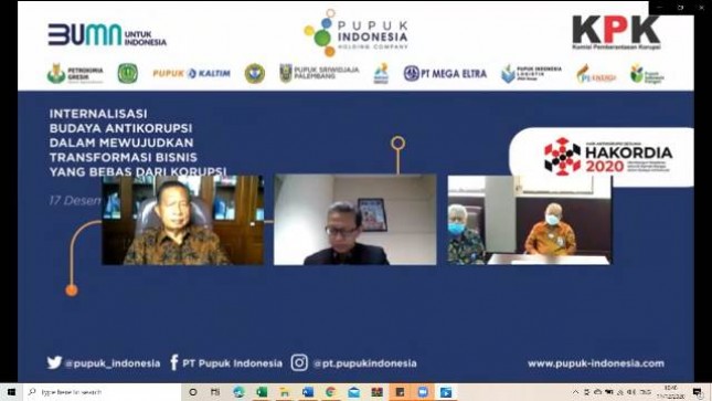 Pupuk Indonesia Grup Gandeng KPK Perkuat Budaya Antikorupsi