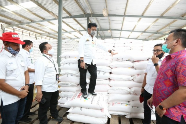 Menteri Pertanian Syahrul Yasin Limpo sidak Pupuk