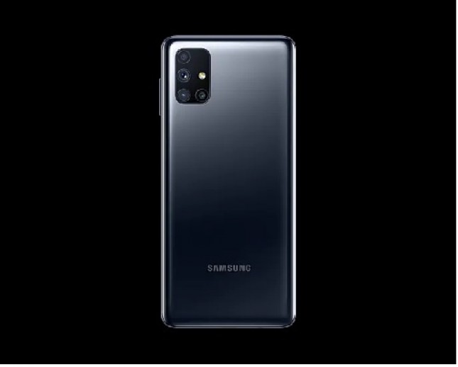 Tampak belakang smartphone Samsung Galaxy M51, ponsel hemat energi dengan fitur lengkap dan ditawarkan dengan harga ekonomis. (Foto: Samsung.com)