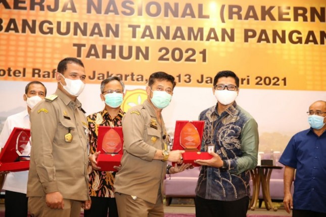 Menteri Pertanian Syahrul Yasin Limpo di Rakernas Ditjen Tanaman Pangan