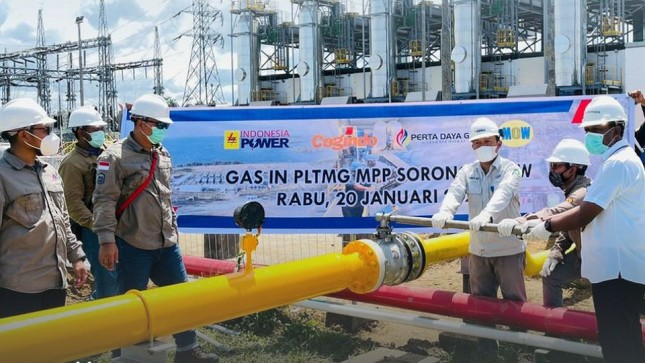 Pengaliran Gas Perdana ke PLTMG Sorong