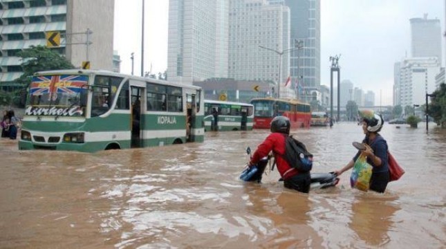 Ilustrasi banjir di DKI Jakarta