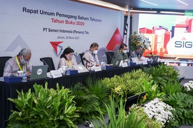 PT Semen Indonesia (Persero) Tbk (SIG) Indonesia hari ini menyelenggarakan Rapat Umum Pemegang Saham Tahunan 2021 di Jakarta
