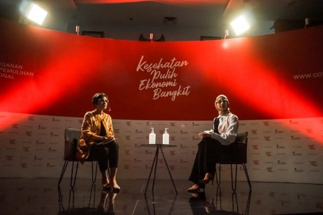 Dialog Produktif bertema Vaksinasi Inklusif untuk Disabilitas yang diselenggarakan KPCPEN, dan ditayangkan di FMB9ID_IKP, Kamis (8/4).