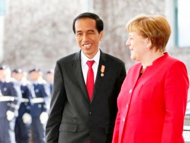 Presiden Jokowi dan Kanselir Jerman Angela Maikel (foto Ist)