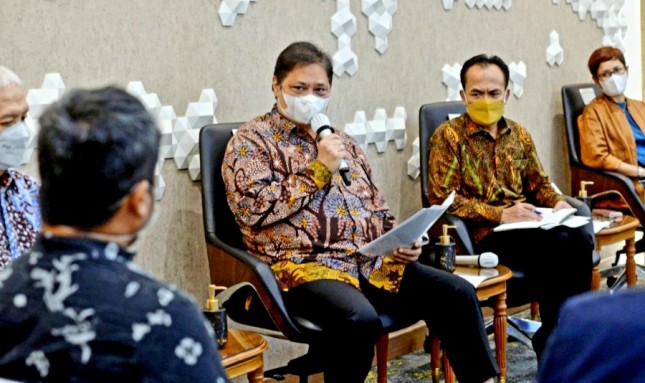 Menko Perekonomian Airlangga Hartarto bertemu perwakilan industri musik tanah air