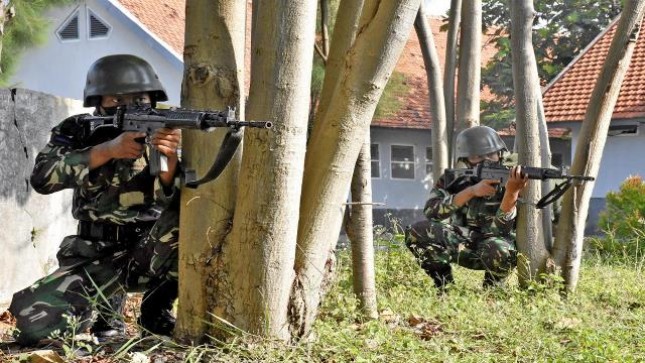 Prajurit Rupanpur Batalyon Infanteri 5 Marinir Tingkatkan Taktik Patroli Tempur