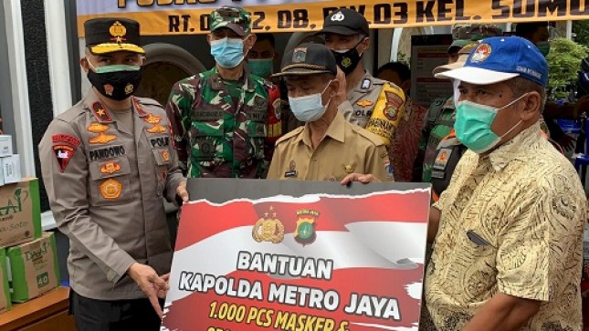 Wakapolda Metro Jaya Kunjungi Wilayah Zona Merah Covid-19 Jakarta Pusat