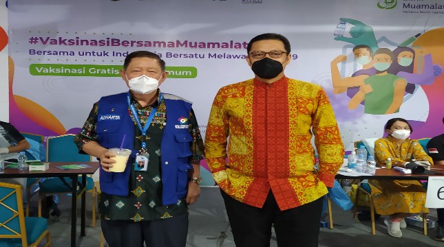 Direktur Utama Bank Muamalat Achmad K. Permana mengatakan, program vaksinasi ini merupakan bentuk kontribusi perseroan 