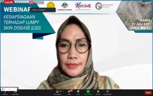 Nuryani Zainuddin Direktur Kesehatan Hewan Ditjen PKH, Kementan ungkap Indonesia masih bebas penyakit LSD