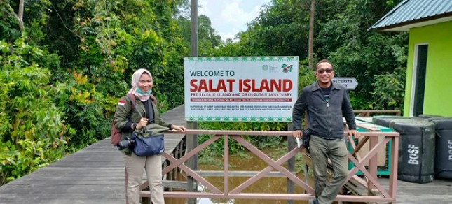 Pulau Salat dijadikan areal konservasi Orangutan oleh manajemen PT Sawit Sumbermas Sarana Tbk (SSMS). Ini adalah salah satu langkah untuk mengusung kemitraan yang sesuai dengan mekanisme Remediation & Compensation Program (RaCP) Roundtable on Sustanable Palm Oil (RSPO). (Foto: Humas PT Sawit Sumbermas Sarana Tbk)