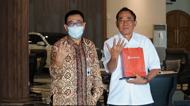 Dirut Bank Banten Agus Syabarrudin Ketua Kadin Banten Mulyadi Jayabaya 