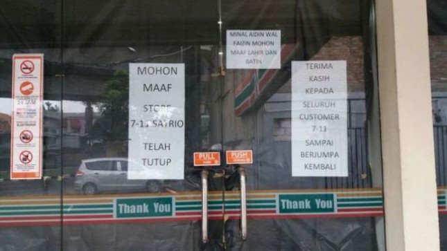 Seluruh Gerai 7 - Eleven di Indonesia Berhenti Beroperasi Akhir Juni