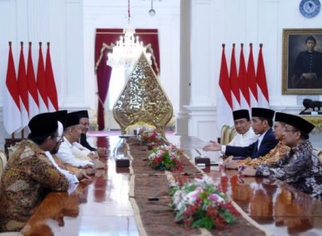 Pertemuan Presiden Joko Widodo dengan GNPF-MUI (Foto Humas Setkab)