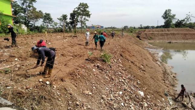 Karawang International Industry City Lakukan Normalisasi dan Penanaman Pohon di Sungai Kalikalapa 