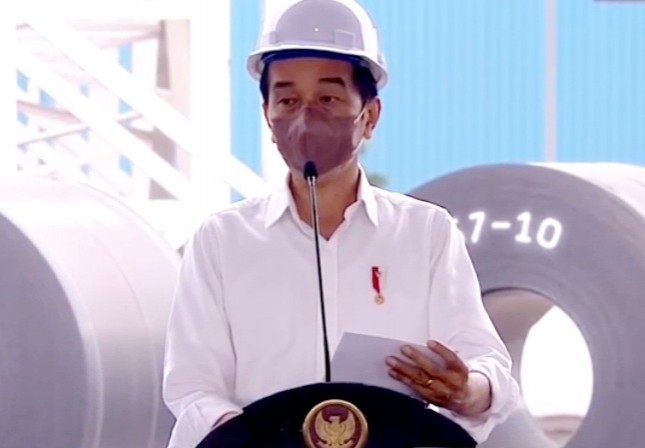 Presiden Jokowi Resmikan Pabrik Baja Canggih di Krakatau Steel