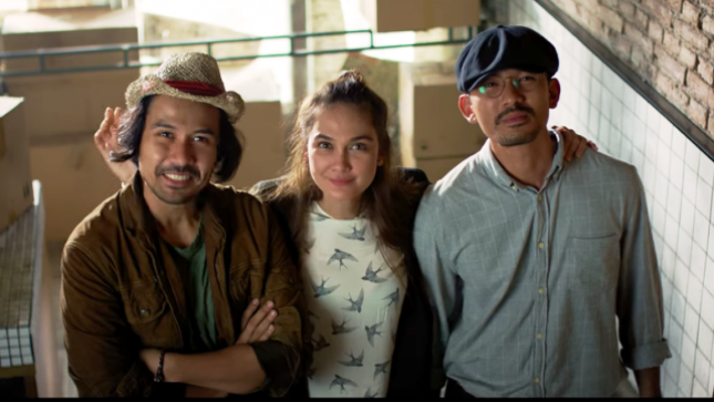 Chiko Jericko, Luna Maya, dan Rio Dewanto dalam "Filosopi Kopi 2, Ben dan Jody"