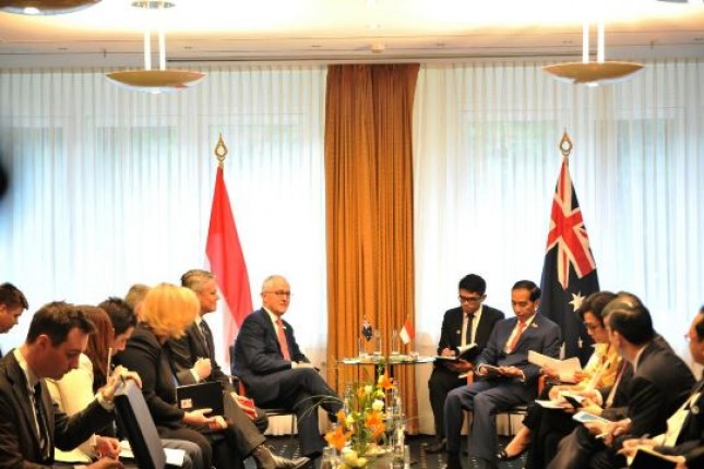 Presiden Joko Widodo dan PM Australia Malcolm Turnbull (Foto Setkab)