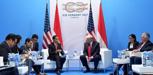 Presiden Jokowi dan Presiden Donald Trump di KTT G20 (Foto Setpres)