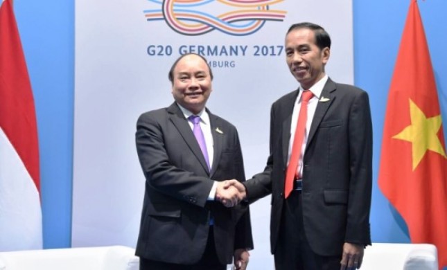 Presiden Jokowi dan PM Vietnam Nguyen Xuan Phuc di KTT G20 (Foto Setkab)