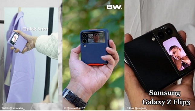 Tampilan Samsung Galaxy Z Flip3 5G yang memiliki tiga fitur utama yang dapat mendukung anda menjadi trensetter. (Foto: Humas PT Samsung Electronics Indonesia)