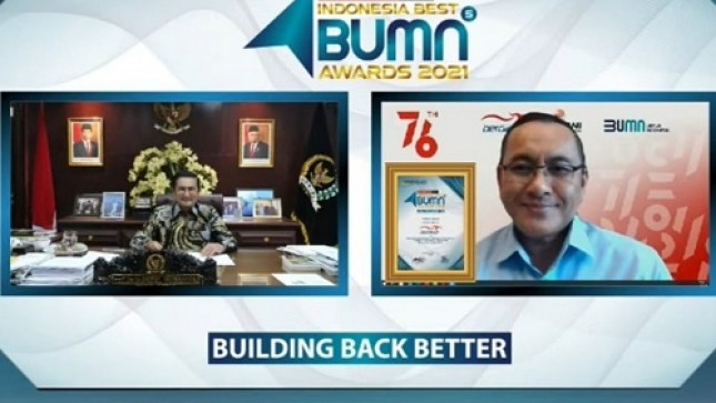 BUMN Berdikari Raih Indonesia Best BUMN Awards 2021 Berkat Kinerja Cemerlang Dan Dukungan Terhadap Program Pro Rakyat.