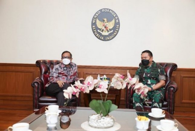 KASAD Jenderral TNI Dudung Abdurachman Temui Menko Polhukam RI Mahfud MD